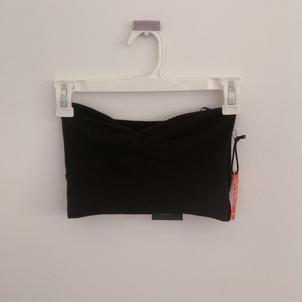 BLACK TWIST TUBE TOP